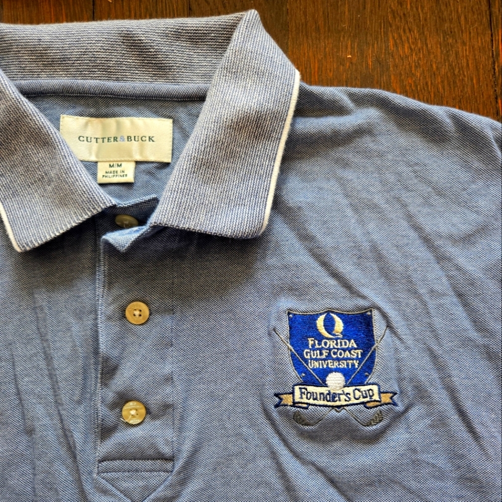 Cutter and Buck Florida‎ Gulf Coast University Logo Golf Polo Shirt Size M